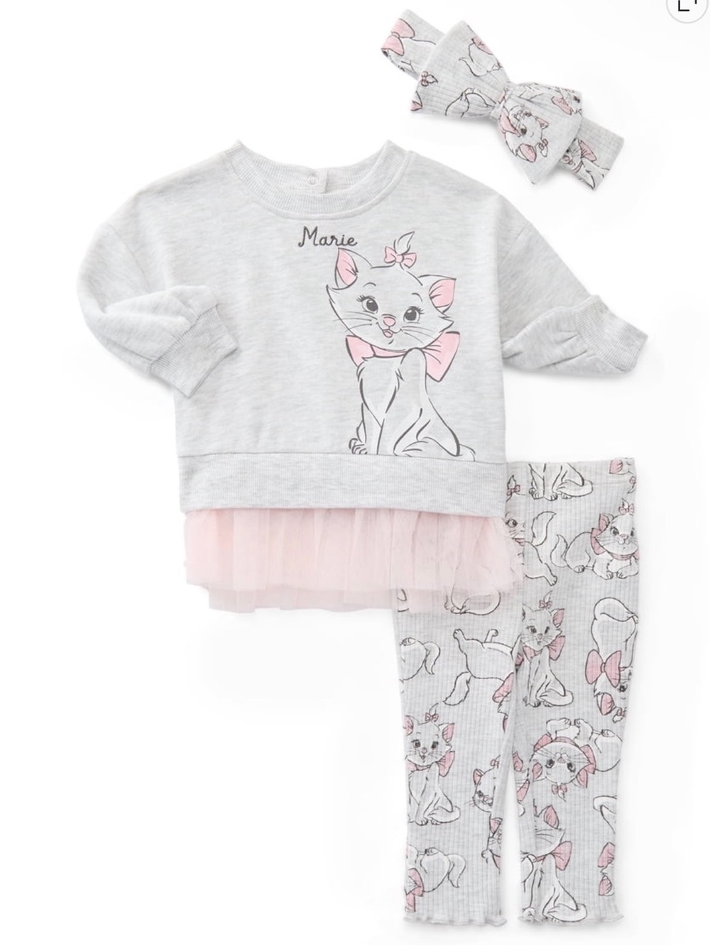 NWOT - Disney - The Aristocats Marie - 3 Piece Set - 0-3M